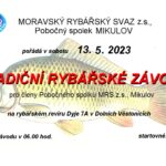 Rybářské závody PS Mikulov 2023 + zákaz lovu před závody